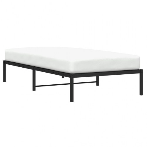 Sengeramme 100 x 200 cm i metal - sort