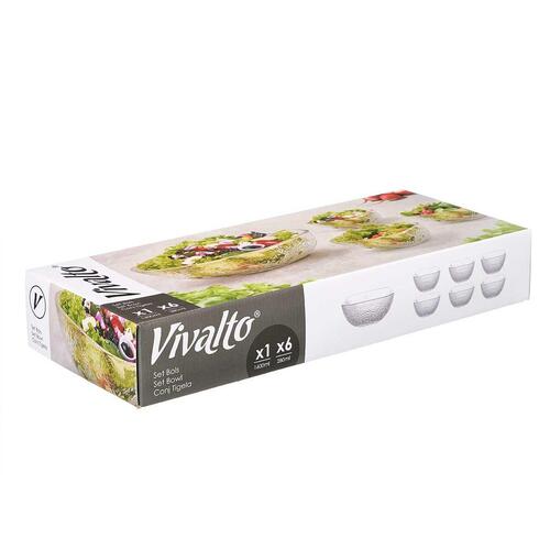 Komplet skled Vivalto TP70165IC/BH Gennemsigtig Glas 20 x 20 x 8 cm 10,3 x 10,3 x 5,5 cm (4 enheder)