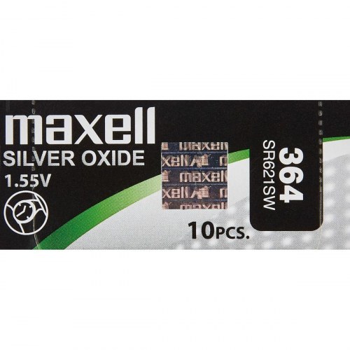 Maxell SR621SW 364 knapbatteri - sølvoxid 1,55 V, 10 stk.