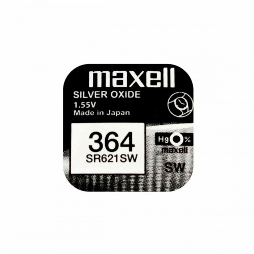 Maxell SR621SW 364 knapbatteri - sølvoxid 1,55 V, 10 stk.