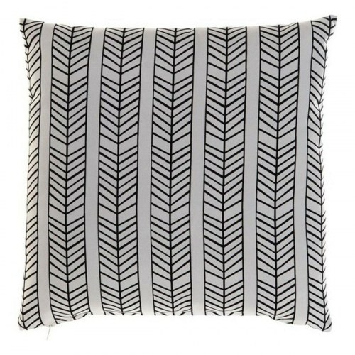 Pyntepude - hvid/sort boho med pilemønster