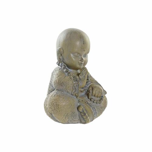 Dekorativ figur DKD Home Decor Harpiks Lysegrå Munk (11 x 8.5 x 15.5 cm)