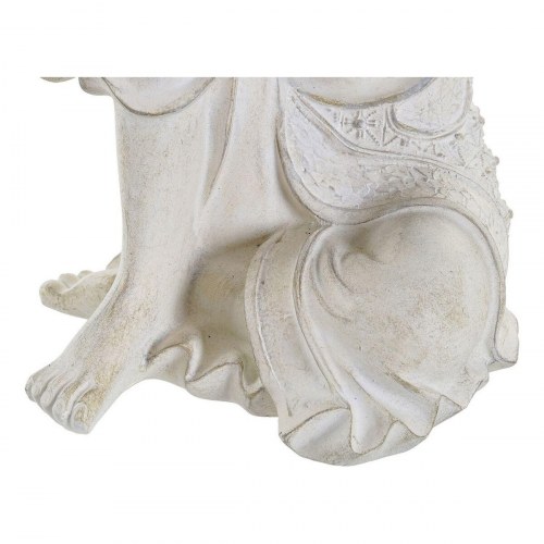 Buddha figur - grå harpiks, 17 × 17 × 26 cm
