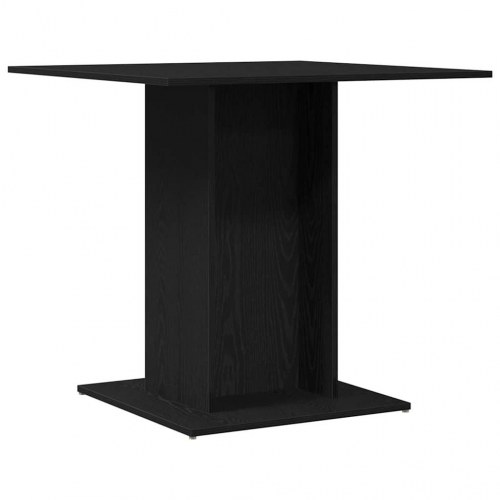 Spisebord 80 × 80 × 75 cm i konstrueret træ - sort egetræsfarve