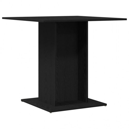 Spisebord 80 × 80 × 75 cm i konstrueret træ - sort egetræsfarve