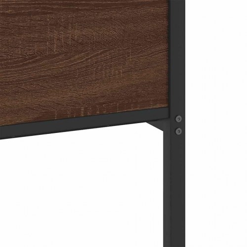 Sengeramme 140 x 190 cm med hovedgærde - brunt egetræ