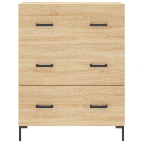 Højskab/skænk 69,5×34×180 cm i konstrueret træ - sonoma-eg