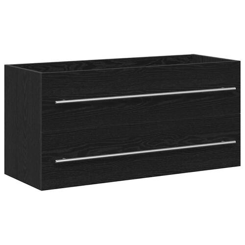 Underskab til håndvask 100x38,5x48 cm konstrueret træ sort eg