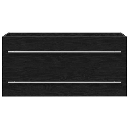 Underskab til håndvask 100x38,5x48 cm konstrueret træ sort eg