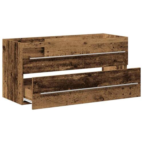 Underskab til håndvask 100x38,5x48cm konstrueret træ antikt træ