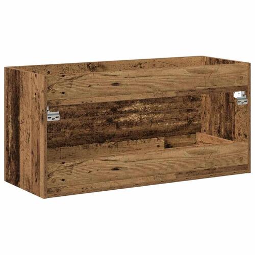 Underskab til håndvask 100x38,5x48cm konstrueret træ antikt træ
