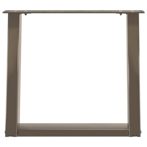 Sofabordben U-formet 2 stk. naturstål 50x(42-43) cm stål