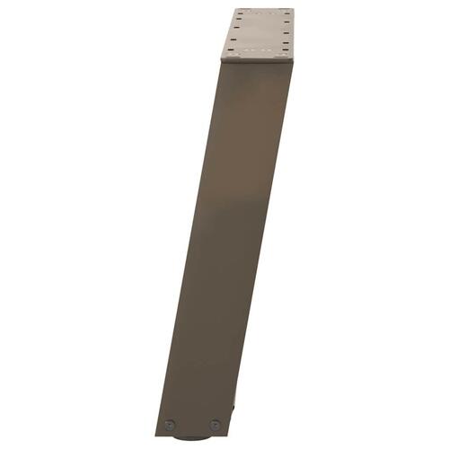 Sofabordben U-formet 2 stk. naturstål 50x(42-43) cm stål