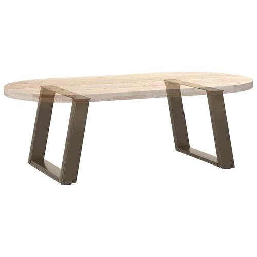 Sofabordben U-formet 2 stk. naturstål 50x(42-43) cm stål