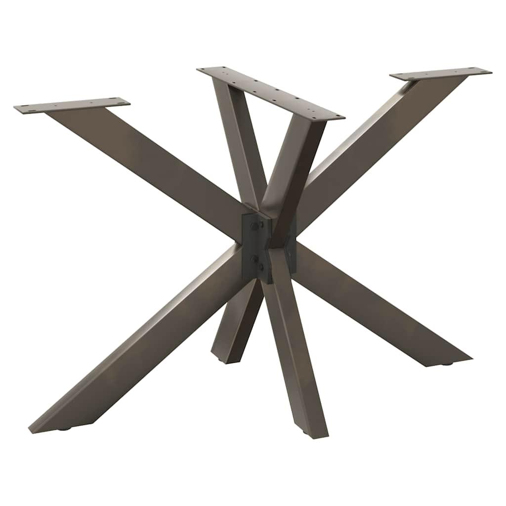Spisebordsben edderkopform naturstål 120x68x(72-73) cm stål