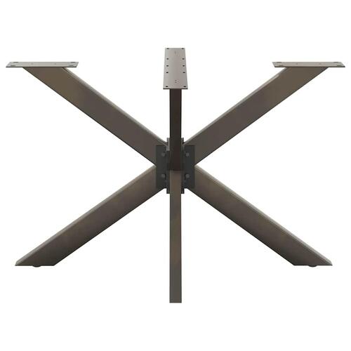 Spisebordsben edderkopform naturstål 120x68x(72-73) cm stål