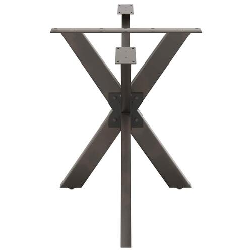 Spisebordsben edderkopform naturstål 120x68x(72-73) cm stål