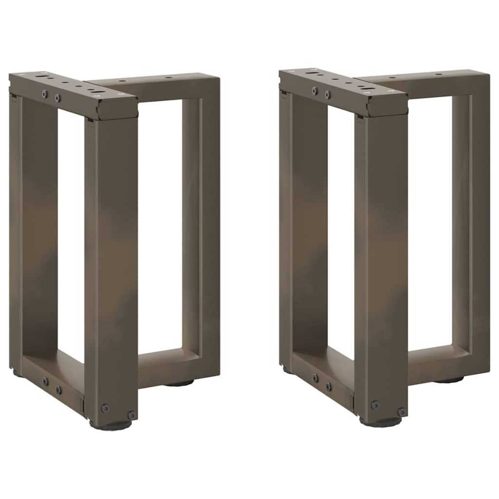 Sofabordsben T-formet 2 stk. sort 28x25x(42-43) cm stål