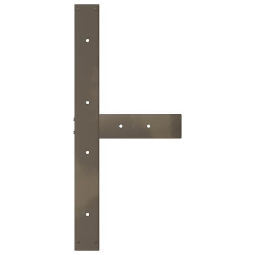 Spisebordsben T-formet 2 stk. naturstål 80x35x(72-73) cm stål