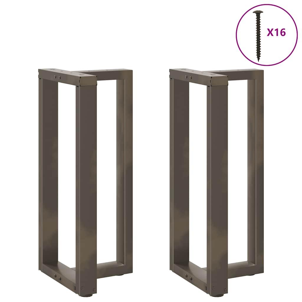 barbordsben T-formet 2 stk. sort 40x35x(90-91) cm stål