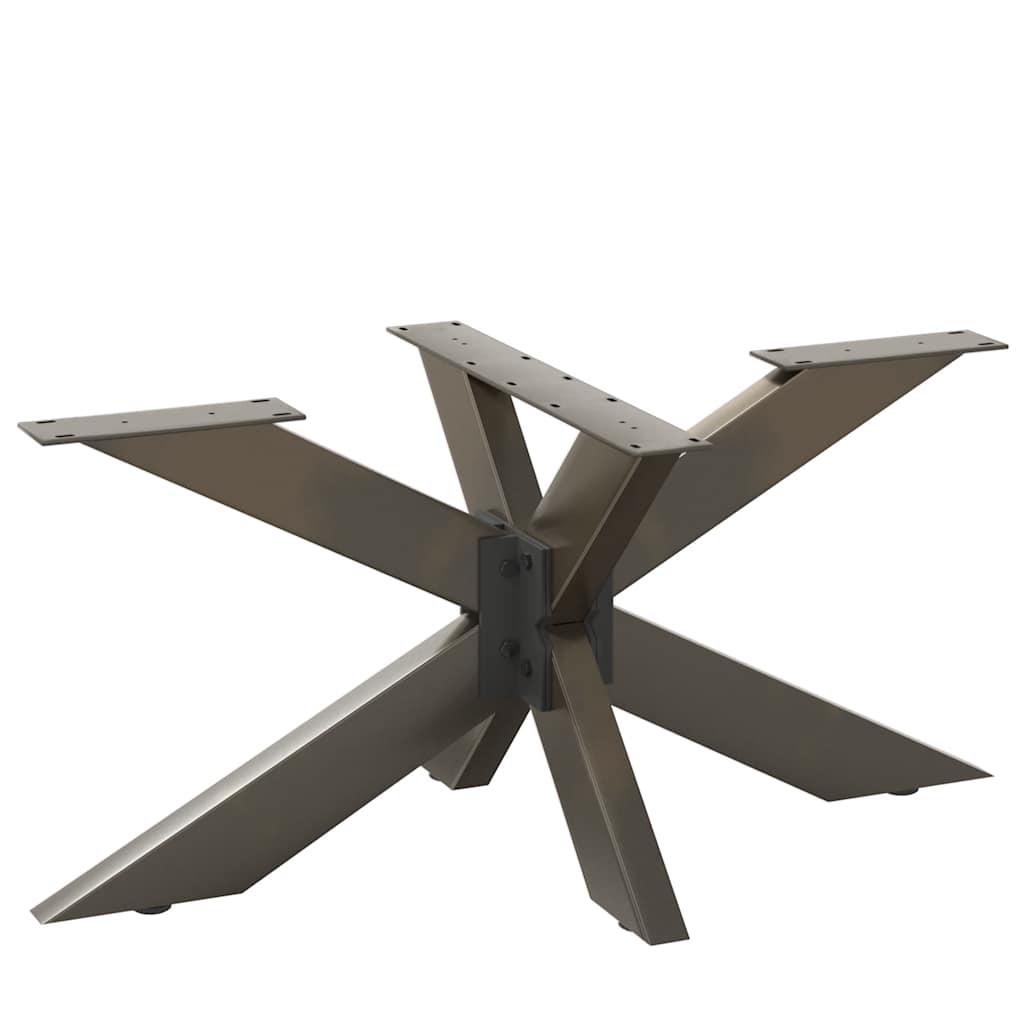 Sofabordben edderkopform naturstål 98x58x(42-43) cm stål