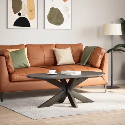 Sofabordben edderkopform naturstål 98x58x(42-43) cm stål