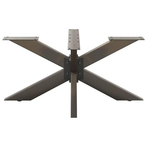 Sofabordben edderkopform naturstål 98x58x(42-43) cm stål