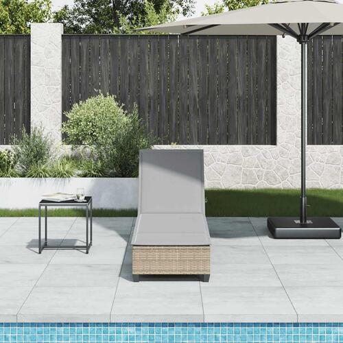 Liggestol med hynder 55x200x25,5 cm polyrattan beige