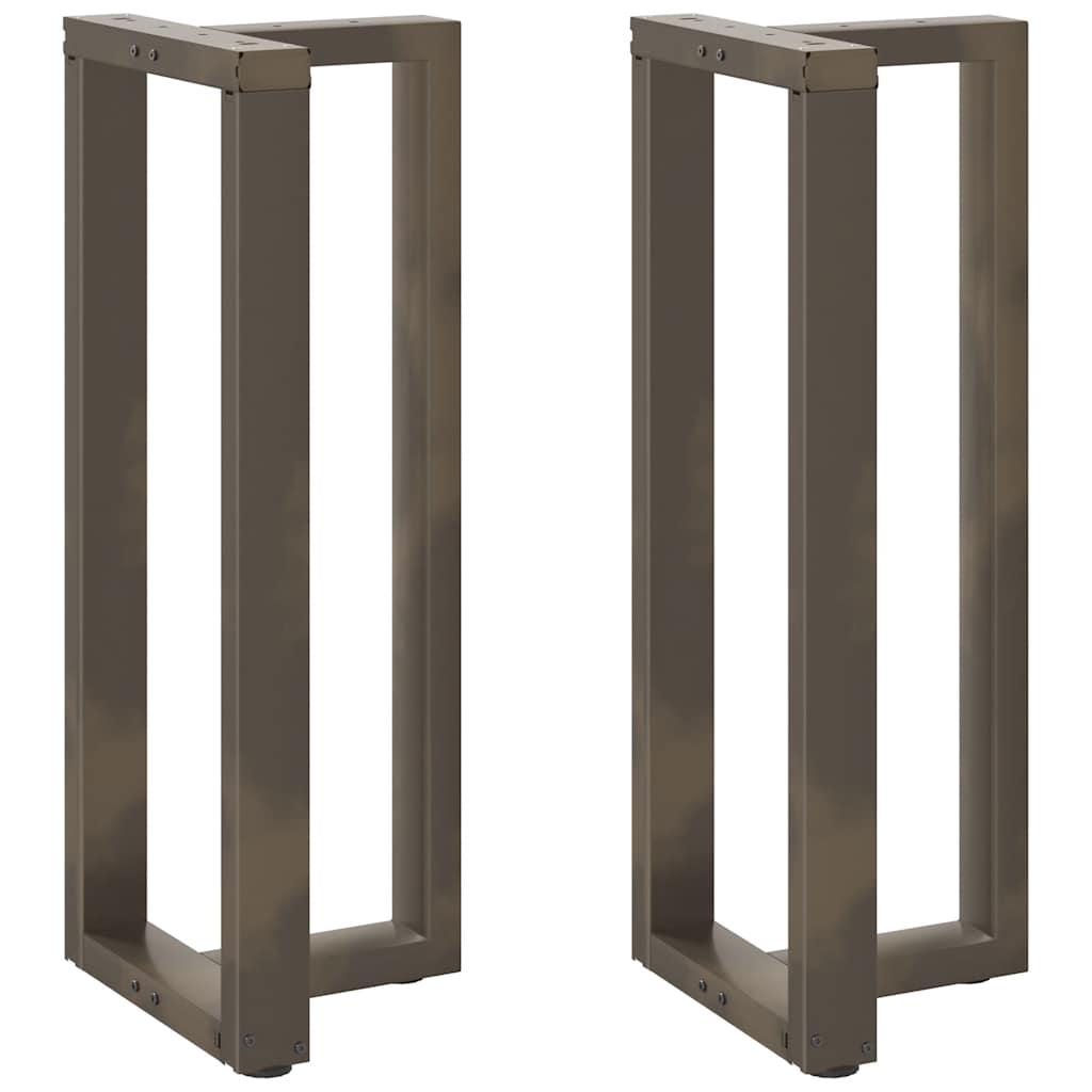 barbordsben T-formet 2 stk. sort 50x35x(100-101) cm stål