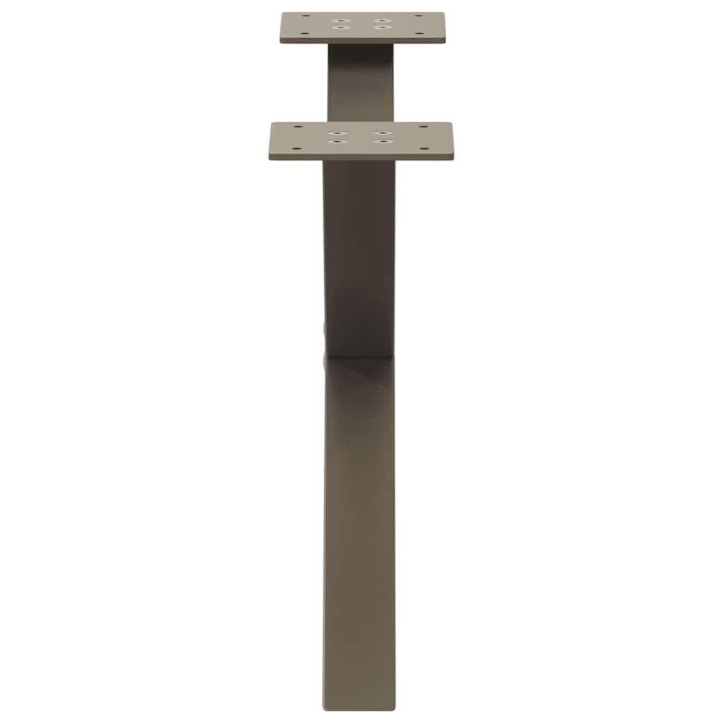 Sofabordben X-formet 2 stk. naturstål 60x(30-31) cm stål