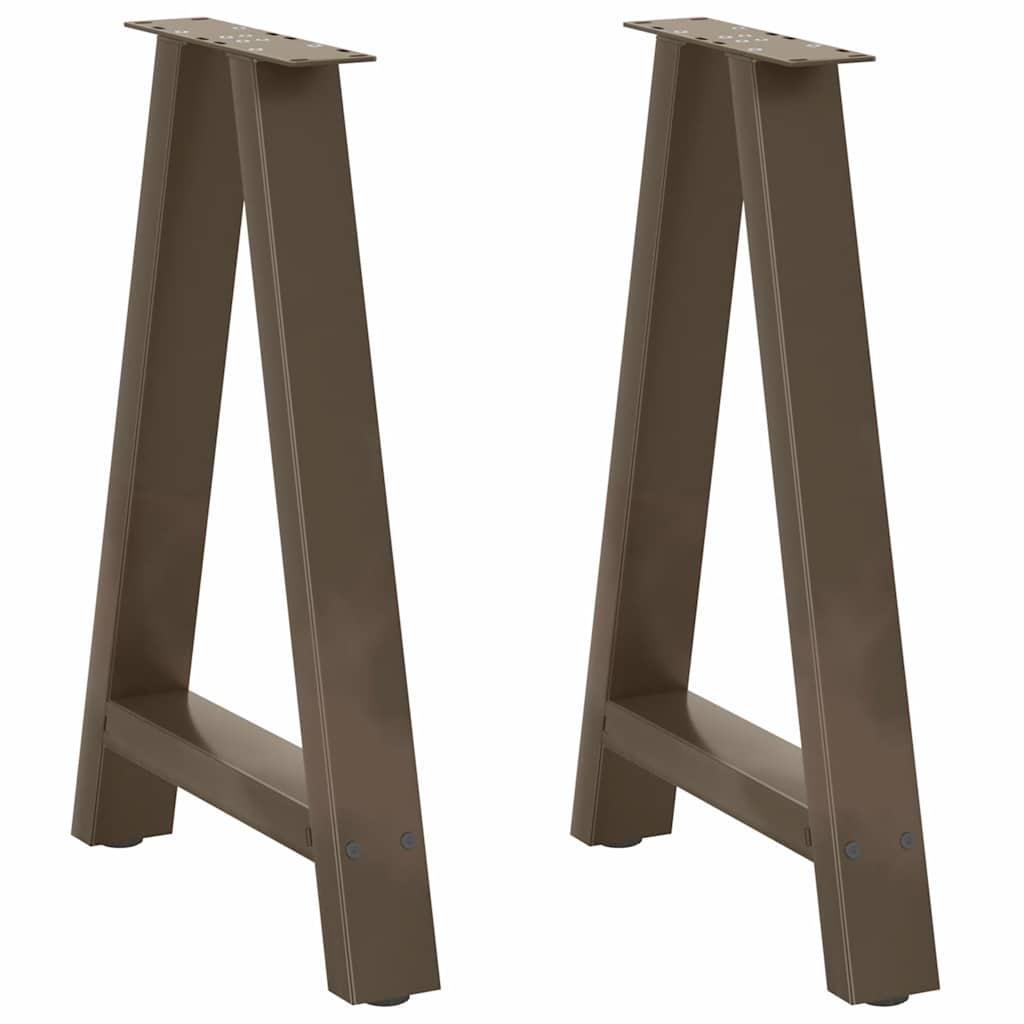 Spisebordsben A-formet 2 stk. 60 x (72-73) cm stål