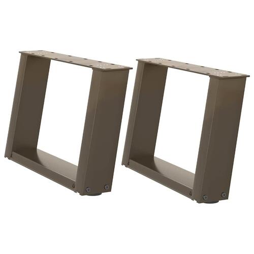 Sofabordben U-formet 2 stk. naturstål 40x(30-31) cm stål
