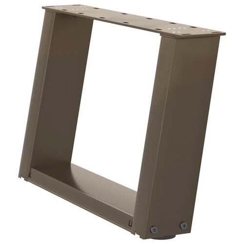 Sofabordben U-formet 2 stk. naturstål 40x(30-31) cm stål