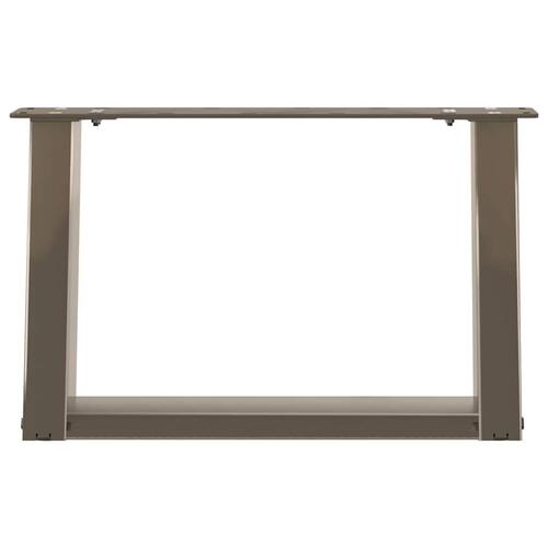 Sofabordben U-formet 2 stk. naturstål 40x(30-31) cm stål