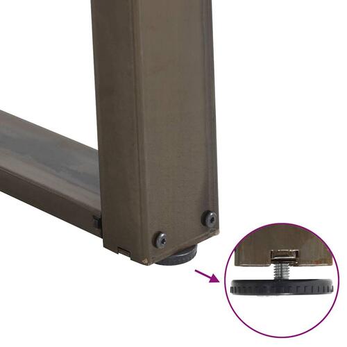 Sofabordben U-formet 2 stk. naturstål 40x(30-31) cm stål