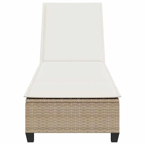 Liggestol med hynder 55x200x25,5 cm polyrattan beige