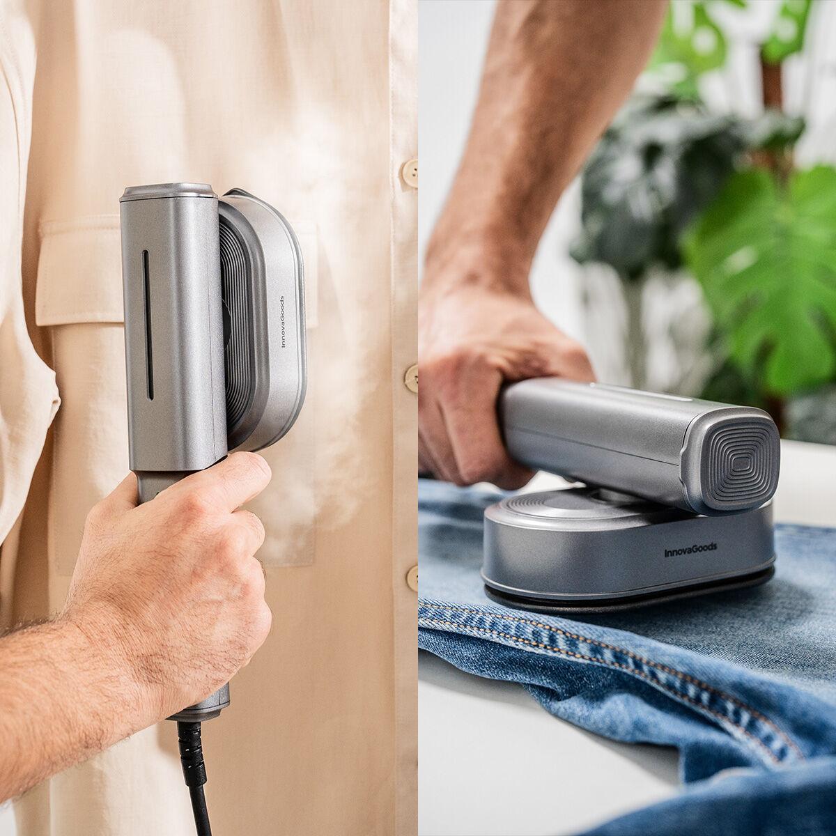 Vaoron 2-i-1 rejse-dampstrygejern, grå