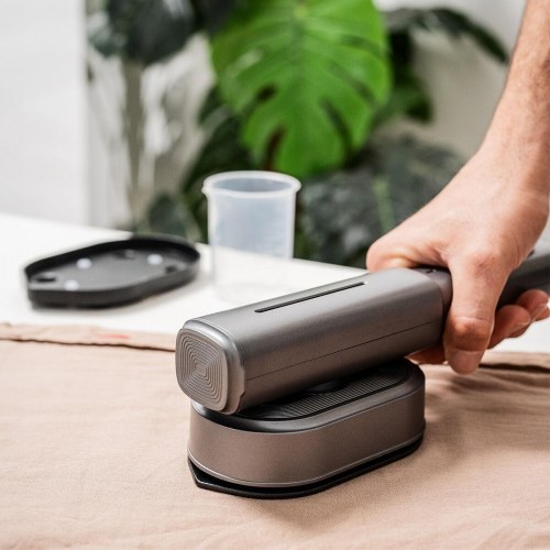 Vaoron 2-i-1 rejse-dampstrygejern, grå