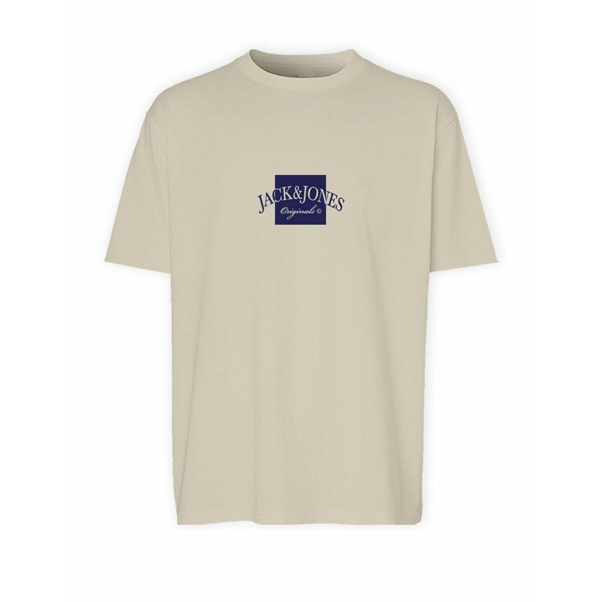 Kortærmet T-shirt til Mænd Jack & Jones JORBOSTON TEE SS 12277888 Beige 2XL