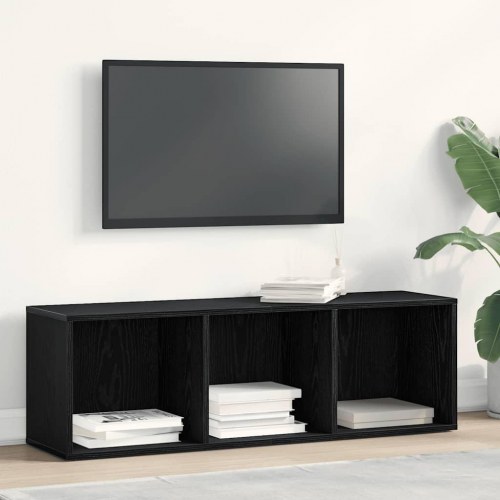 Bogreol 36 × 30 × 114 cm i konstrueret træ - sort eg, 3 hylder