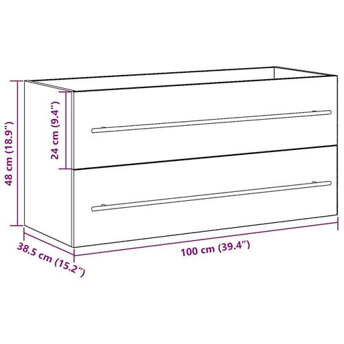 Underskab til håndvask 100x38,5x48 cm konstrueret træ kunsteg