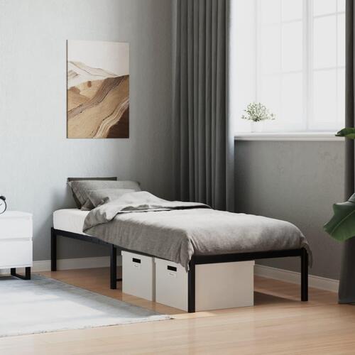 Sengeramme 80x200 cm metal sort