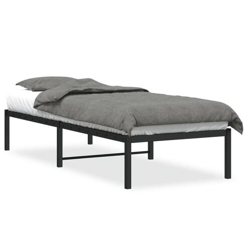 Sengeramme 80x200 cm metal sort