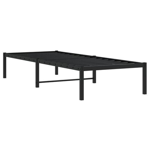 Sengeramme 80x200 cm metal sort