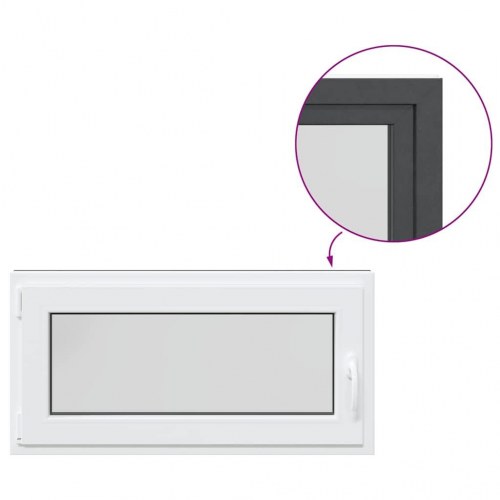 Kældervindue "RISOR" 100x50 cm dreje-kip DIN venstre antracit