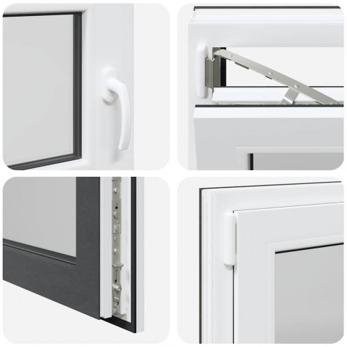 Kældervindue "RISOR" 100x50 cm dreje-kip DIN venstre antracit