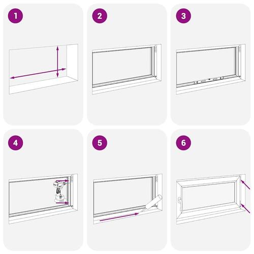 Kældervindue RISOR 110x50 cm Tilt&Drej DIN højre antracitgrå