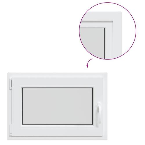 Kældervindue RISOR 50x75 cm Tilt&Drej DIN venstre hvid