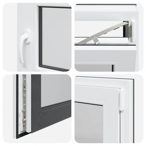 Kældervindue "RISOR" 50x50 cm dreje-kip DIN højre antracit