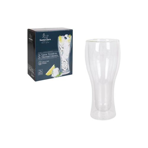 Glassæt Inde Santa Clara Borosilikatglas 400 ml 2 Dele